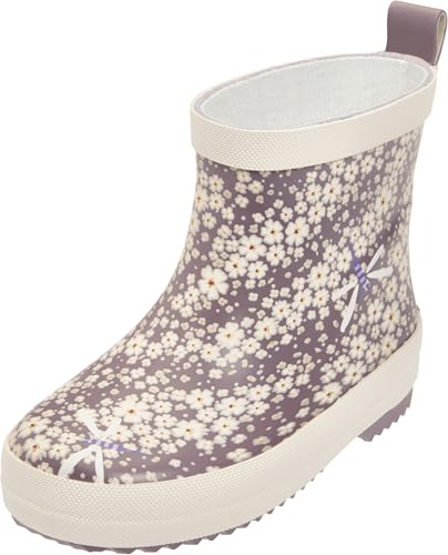 Playshoes Regenstiefel, Botte de pluie Enfants unisexes, Violett Blumen,