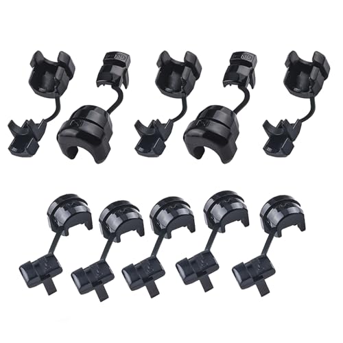 10PCS Black 6N-4 & 4N-4 Nylon Cable Strain Relief Round Cord Connector Wire Protector Grommet for Home Office