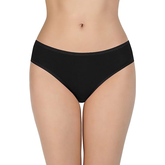 Image of LOURYN KOULYN Solid Low Rise Cotton Bikini Panty Pack(Pack of 3)