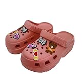 SUNSEA Shoes Zuecos Mujer con Plataforma y Suela Eva, Cómodos y Transpirables. Zuecos Sanitarios con Dibujos Decorativos