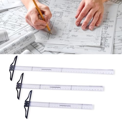 Règle carrée en T de haute transparence pour traçage géométrique - 3