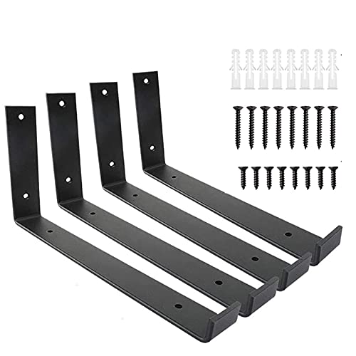 Support d'étagère robuste industriel en L de 2 ou 4 pièces pour salon - 2