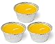 Outdoor Citronella Flammschalen – 3 Stück – Gartenkerzen Farbe Dotter – 4 x 8 cm – 6 h Brenndauer – Partylicht aus Wachs - Made in Europe
