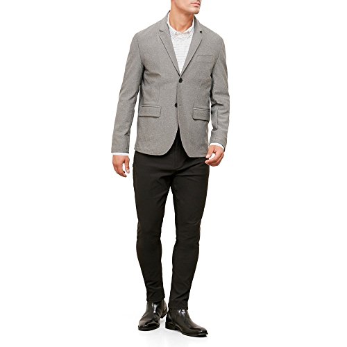 Kenneth Cole Mens Knit Two Button Blazer Jacket, Grey, X-Large3