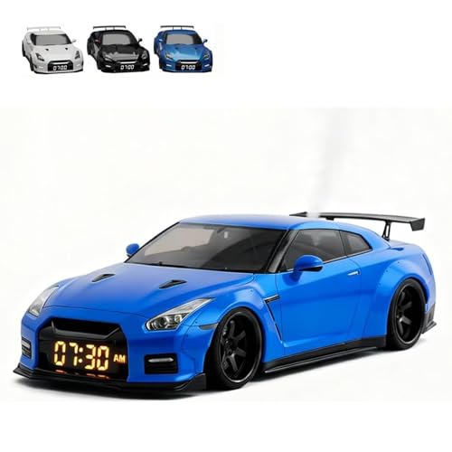 Genérico Despertador de hipercoche, Motor Realista y Efectos de luz, Despertador Deportivo con Sonidos de Motor realistas y Efectos de Llama dinámicos, con Pantalla LED nítida (02#)