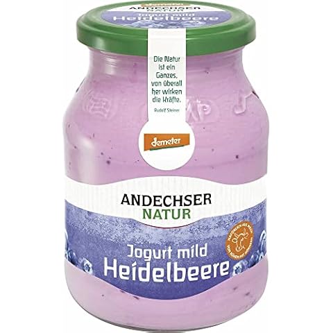 Andechser Natur Bio AN demeter Jogurt mild Heidelbeere 3,8% (6 x 500 gr) Cover