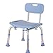 FEANG Taburete posado con Respaldo y Brazos | Asiento de Ducha | Ergonomía | Antideslizante | Acceso para discapacitados | Certificación CE/Taburete de Ducha Azul Asiento de Ducha Taburete de ba