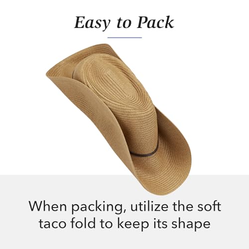 Wallaroo Hat Company Women’s Montecito Fedora – UPF 50+ UV Protection, Wide Brim, Medium Size, Packable, Adjustable Sun Hat