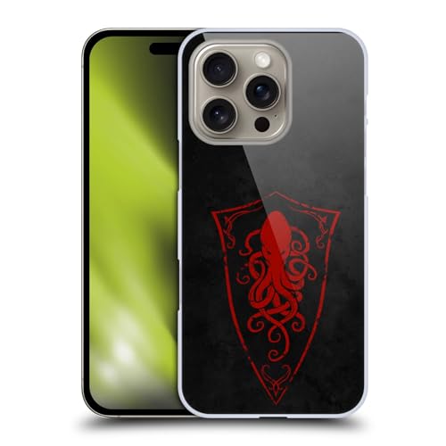 Head Case Designs Licenza Ufficiale Christos Karapanos Logo Octopus Shield Arte Chiave Custodia Cover Dura per Parte Posteriore Compatibile con Apple iPhone 16 PRO