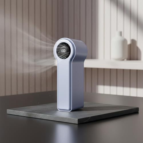 Mini ventilateur portable léger bleu pour éviter la chaleur - 7