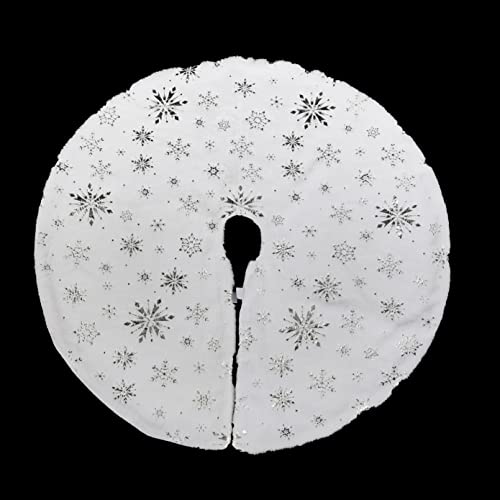 CHBOP 120CM Weihnachtsdecke Weihnachtsbaumdecke Unterlegdecke Baumdecke Christbaumständer Weihnachtsbaum Dekorationen Plüsch Weihnachtsschmuck Deko für Weihnachten weiß Cover