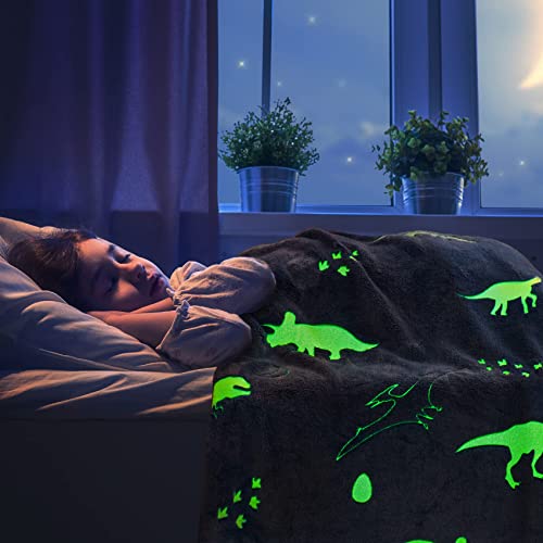 Glow In The Dark Star Blanket - Super Soft Fluffy Cute Birthday Gift Throw Blankets For Kids Girls Boys Teens Grandkids #TOP1
