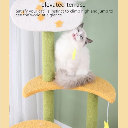 Tour à chat multi-niveaux équipée de griffoirs en sisal résistant