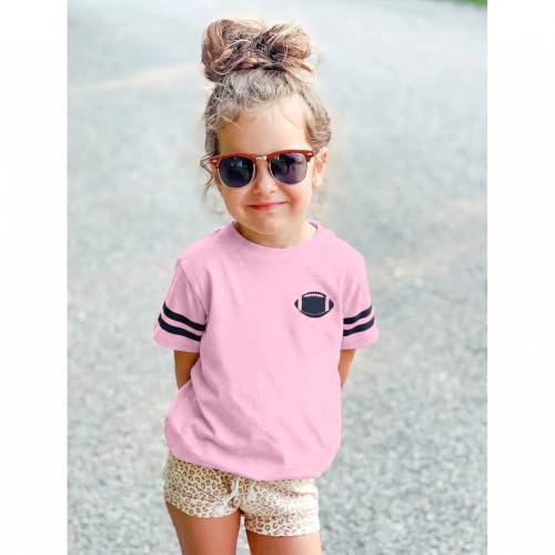 Image of Toddler Football Sister Shirt Baby Girl Game Day Tee Sports Fans 2-8T