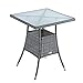 Produktbild ESTEXO Polyrattan Gartentisch Beistelltisch Rattan Tisch Balkontisch Gartenmöbel Terrassentisch 60x60 cm (Anthrazit-Grau)