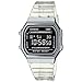 Produktbild Casio Unisex Quartz Armbanduhr, 36.00mm GehäusegröÃe mit schwarz digital Zifferblatt und transparent Plastic/Resin Bracelet Armband A168XES-1BEF