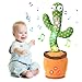 TWORIVER Talking Cactus Toys for Baby,Dancing Singing Cactus Mimicking Toy Gifts for Infant Kids Boys Girls Easter Basket Stuffers with 120 English Songs,Adjustable Volume,Recording Repeating,Green
