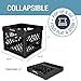 CleverMade Collapsible Milk Crate, Black, 3PK - 25L (6 Gal) Stackable Storage Bins, Holds 50lbs Per Bin - Clevercrates are Heavy Duty, Plastic Collapsible Storage Crate for Multi Purposes