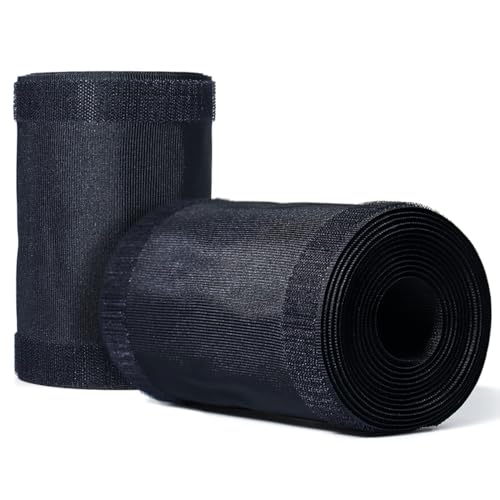 2 unidades de cubierta para cables de piso negra para oficina y alfombra, 6 pulgadas de ancho x 10 pies de largo, cubierta más ancha para cables bajo el escritorio, cinta organizadora de cables de alimentación, audio, coaxiales y líneas telefónicas miniatura 1