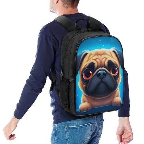 Sac à dos carlin 3D pour enfants idéal pour l'école et sorties - 5