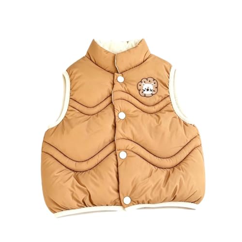 Girls Puffer Vest Snap Button Winter Warm Quilted Padded Sleeveless Coat - image 1