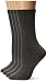 PEDS Women's Charcoal Heather Ladies Dress Crew Socks, 4 Pairs