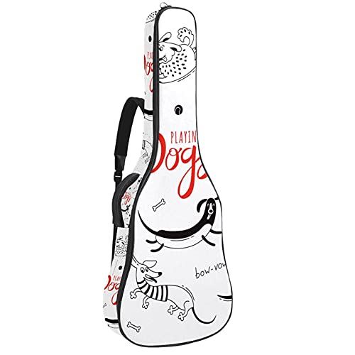 Housse guitare basse imperméable motif chien pour protéger votre instrument de l'humidité