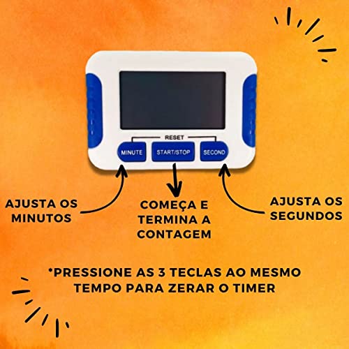 Timer Digital Weemsbox Cronometro Temporizador Eletrônico Cozinha