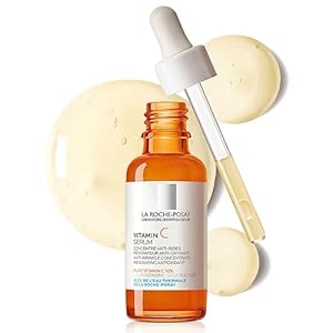 La Roche-Posay Pure Vitamin C Face Serum with Hyaluronic Acid & Salicylic Acid, Anti Aging Face Serum for Wrinkles & Uneven Skin Texture to Visibly Brighten & Smooth. Suitable for Sensitive Skin