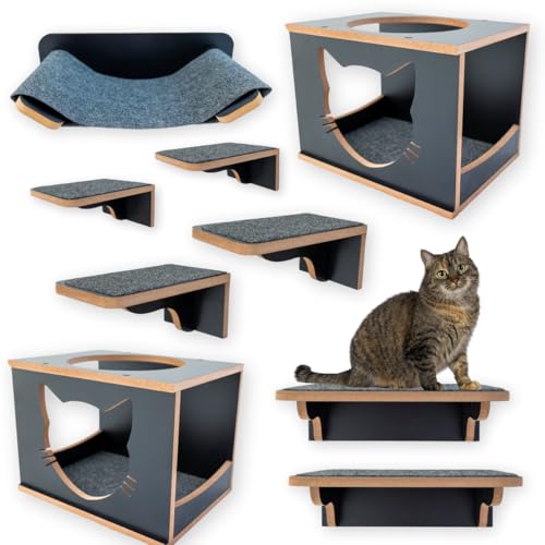 Playground Para Gatos 9Pçs Acabamento Premium Resistente Já Monta...