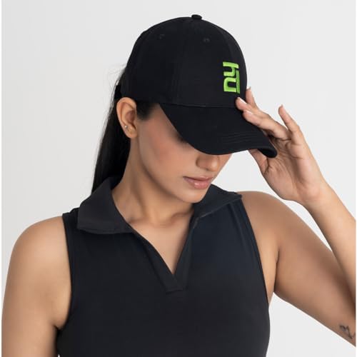 Image of HUNNIT 2 in 1 Sports Bra Crop Top - women's Polo Neck and Racerback styles with Medium Coverage, Lightly Padded, Stretchy Sports Bra perfect for Gym Workout and Sweat Wicking Fabric