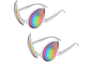 2pcs Simulation Alien Goggles Funny & Martian Costume - Green Frame