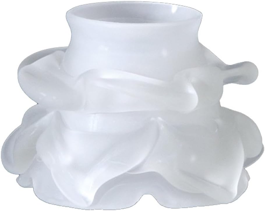 B&P Lamp® 2 1/4" Fit, Satin Crystal "Rose" Shade, 2 3/4"H