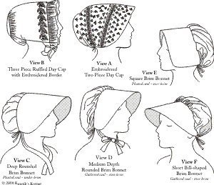 1790-1820 Woman's Caps and Bonnets Pattern