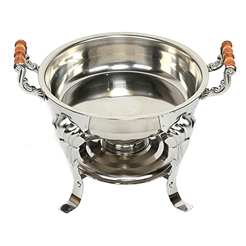 Volle Größe Runden Chafing Dish Edelstahl Käfer Abendessen Portion Buffetwärmer-Set Mit Pfannen, Deckel, Handhaben Und… – Bild 6