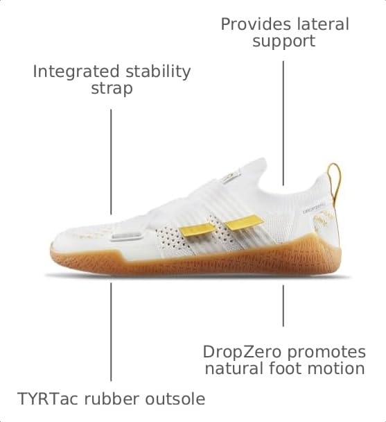 Image of TYR DropZero Barefoot Shoes for Men - Gym Shoes with Stability Strap for Barefoot-Style Training, Lifting, HIIT, Walking