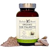 Herbal Roots Organic Saw Palmetto Capsules | 1,000mg per Serving | 60 Organic Vegan Capsules