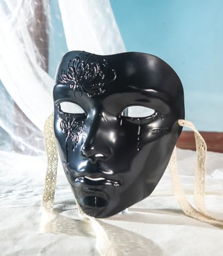 JINYEAH Full Face Masquerade Mask for Men Black