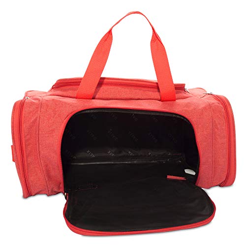 DALIX Signature Travel or Gym Duffle Bag in Red
