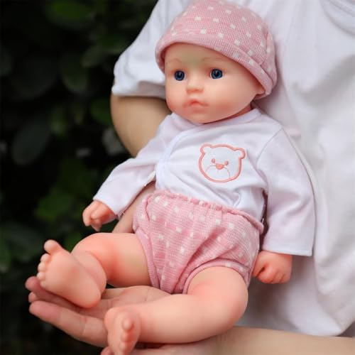 Muñeca bebé realista de silicona de 16.5 pulgadas miniatura 1