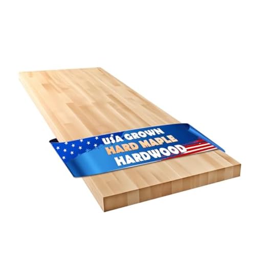CONSDAN Butcher Block Counter Top, USA Grown Hard Maple Solid Hardwood Countertop, Washer/Laundry Countertop, Table Top, Polished, Prefinished with Food-safe Oil, 1.5" Thickness, 30" L x 25" W
