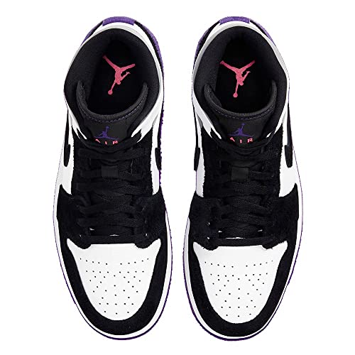 Nike Mens Air Jordan 1 Mid SE - 852542 105 - White Court Purple Black - Trainers for Men - Mid top Air Jordan Shoes for Men Court Purple4