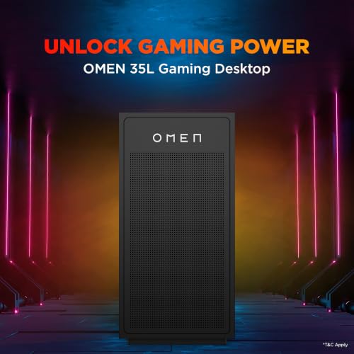 Image of HP Omen 35L Gaming Desktop, AMD Ryzen 7 7800X3D, 16GB NVIDIA GeForce RTX 5060 Ti (32 GB DDR5, 1TB SSD) Win11, M365 Basic(1yr)*MSO 2024, Black Stealth, 14.5kg, GT17-0002in