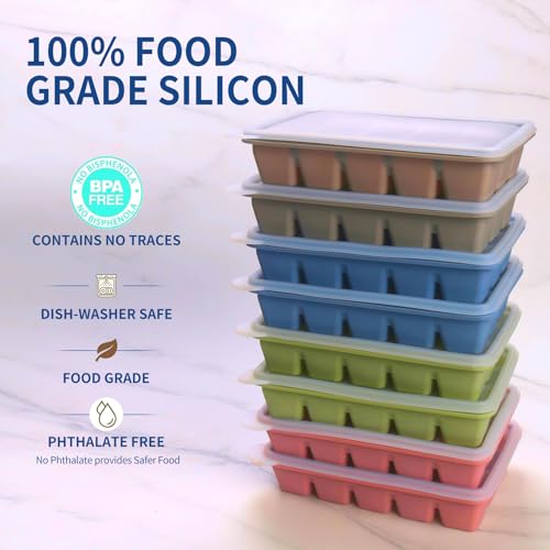 Moldes de silicona para freezer con tapa 8 piezas miniatura 5