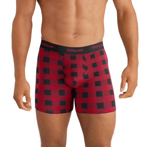 Image of Tommy John Men's Luxe Modal 6 inch Mid-Length Boxer Brief Underwear 3-Pack