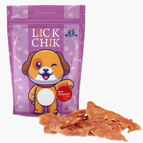 Dr. Pets Pack of 2 (70g Each) Lickchik Chicken Dog Treats & Dental Sticks Combo | Training Treats for Dogs & Puppies | Supports Oral Care, Digestion & Gut Health | High Protein Snacks