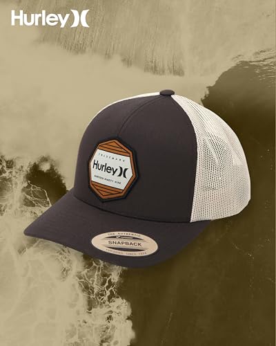 Image of Hurley Mens Hat Beach Break Trucker Water Resistant Baseball Cap | Durable Nylon Ripstop Withstands Sun, Salt and Surf, Adjustable Closure Delivers a Custom Fit for Waves or Streets