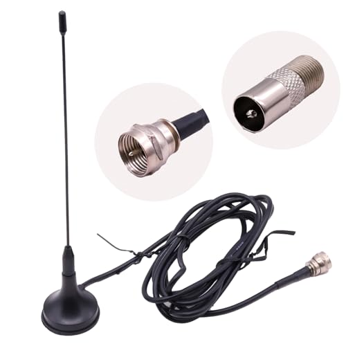 Portable HD TV Aerial - August DTA180 - Powerful Antenna with Magnetic Base, for Kitchen, Truck, Bedroom - Includes 1.5m Coaxial Cable for Enhanced Digital Reception