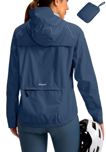 Bikewa Women's Cycling Rain Jacket Hooded