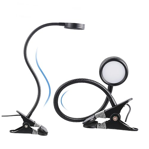 NUOBESTY Clip Reading Light Dimmable Book Lamp with Brightness Modes Gooseneck for Bedside and Desk Use Eye Friendly Black